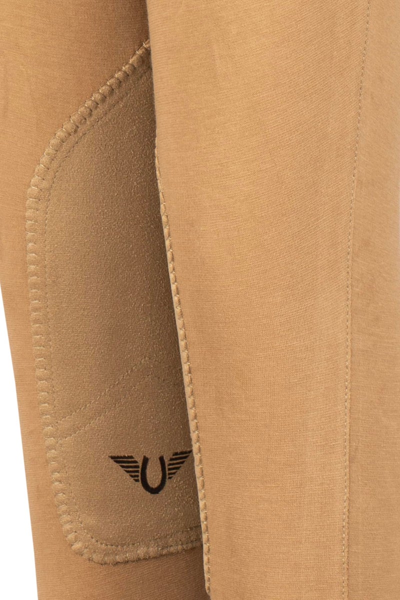 TuffRider Girl's Starter Lowrise Pull-On Jods Breech, Sand, 10 - Image 2
